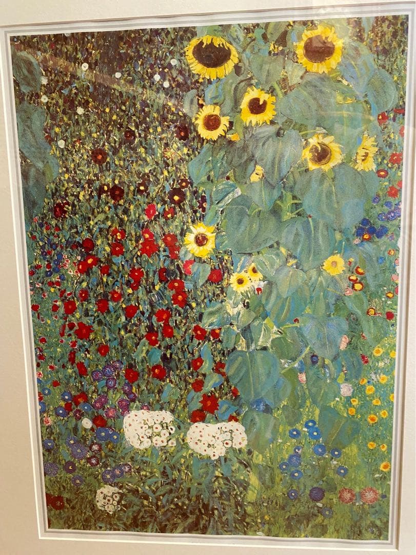 グスタフ・クリムト ひまわりの咲く農家の庭 アート 額縁 インテリア