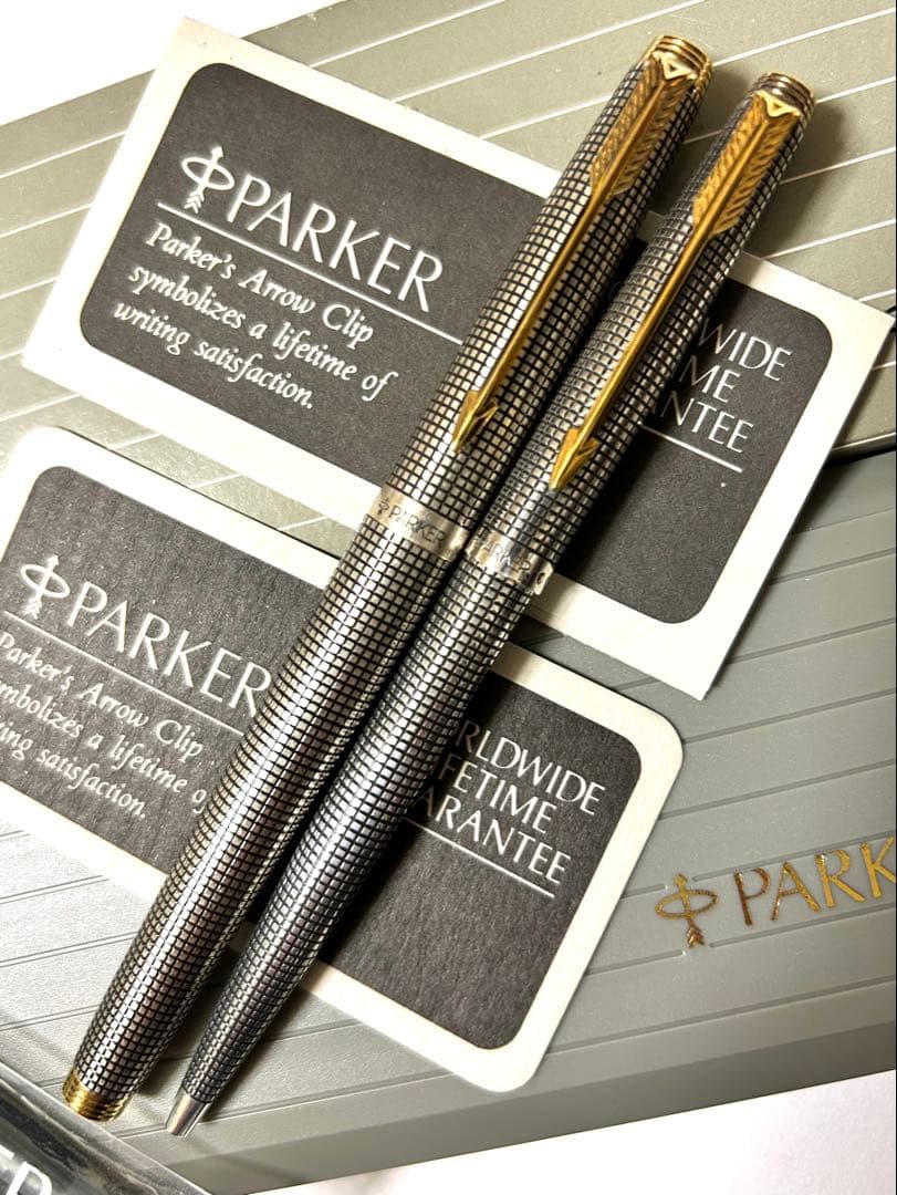 PARKER シズレ　万年筆　ボールペン　スターリングシルバー2本セット　美品！