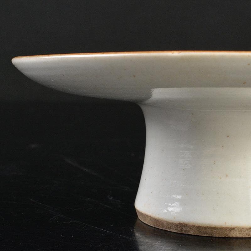 中国　大清光緒年製　粉彩山水文　高足盤　N　R6782E