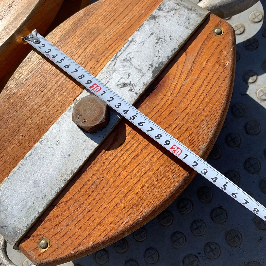 アンティーク木製滑車　2台　300