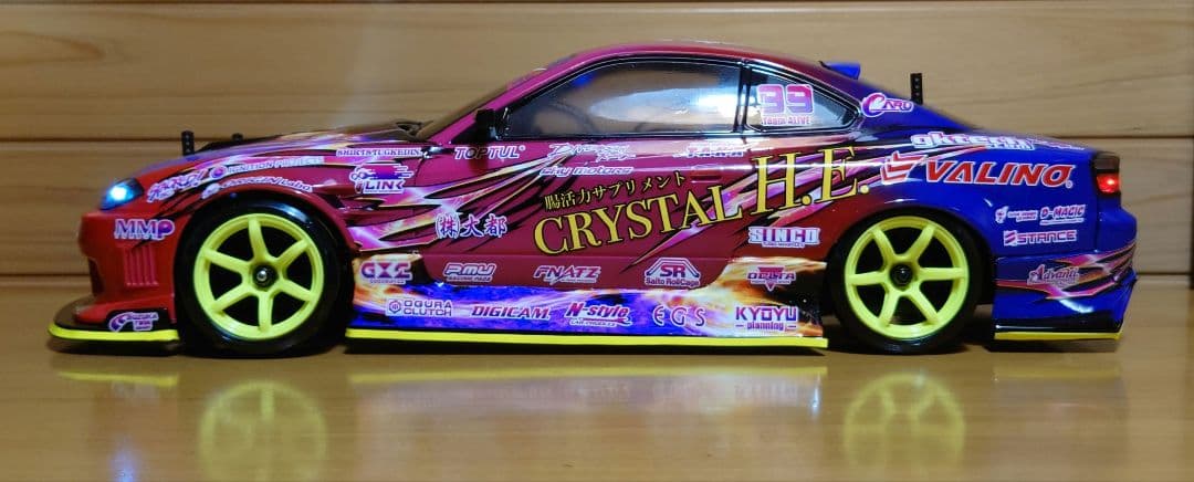 アライブフーン映画S15シルビアLEDボディ＆ヨコモドリパケ2WDフルセット完成