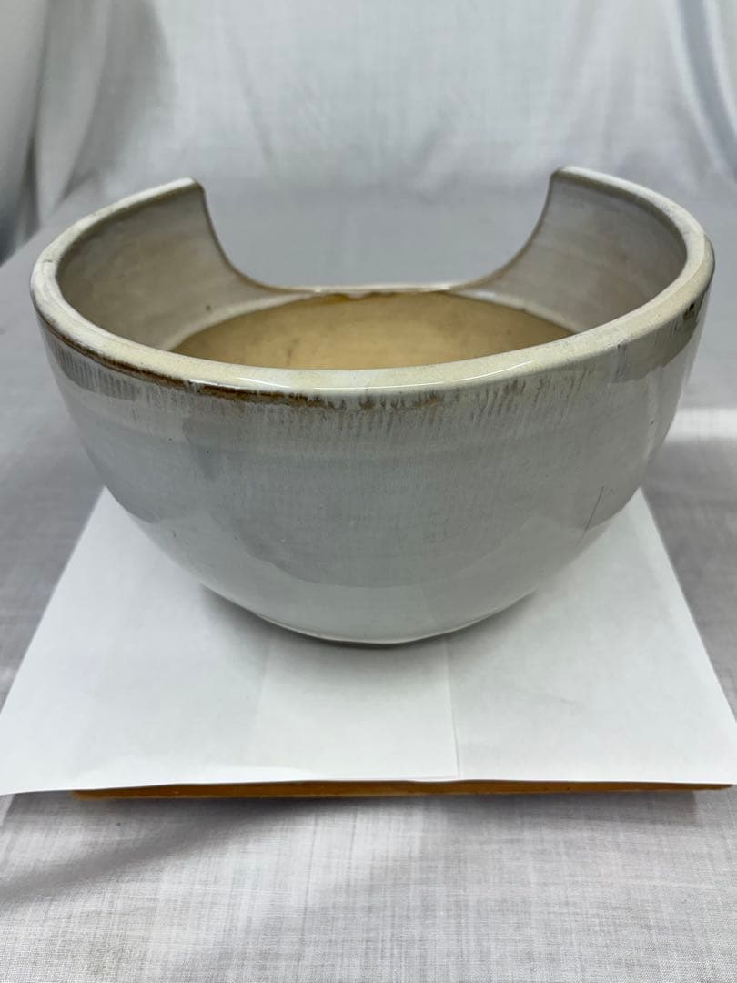 茶道具 陶器 赤膚焼 大塩昭山 風炉 陶器風炉 紅鉢風炉 アンティーク 骨董品