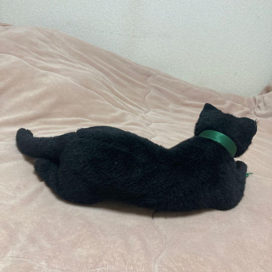四季オリジナル　ぬいぐるみ　黒猫　中古品　寝そべりポーズ　中古品