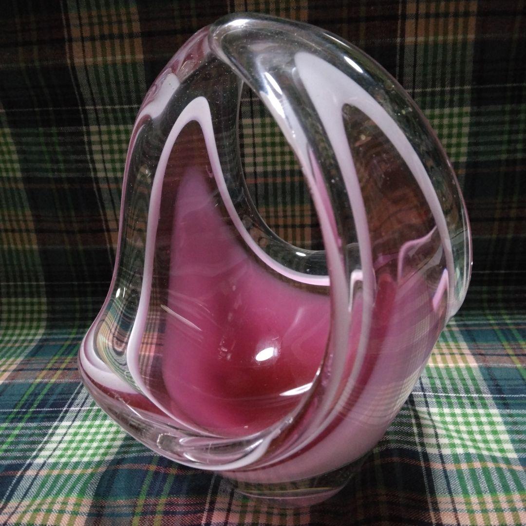 工芸品 Swedish Flygsfors art glass Coquille