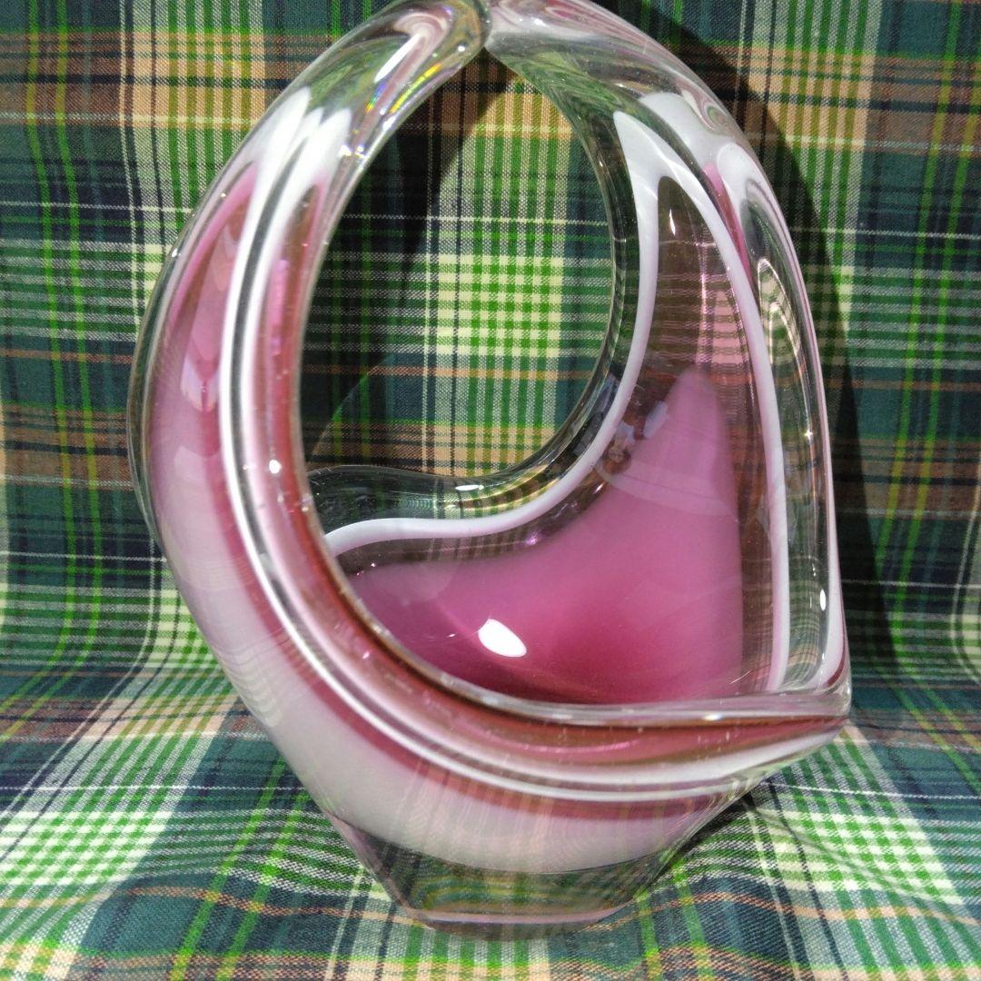 工芸品 Swedish Flygsfors art glass Coquille