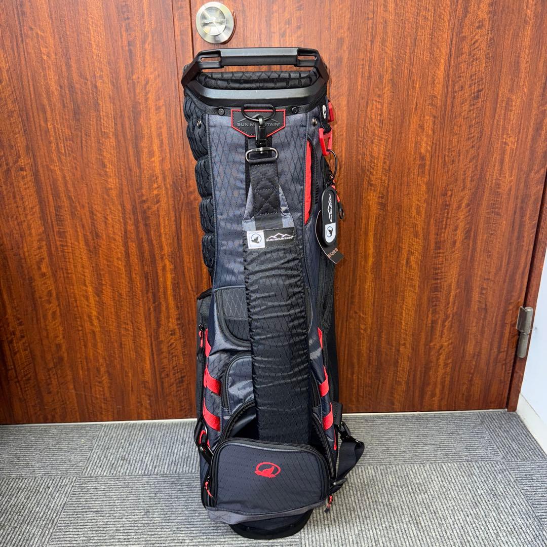 本間スタンド式キャディバッグ ブラック/レッド