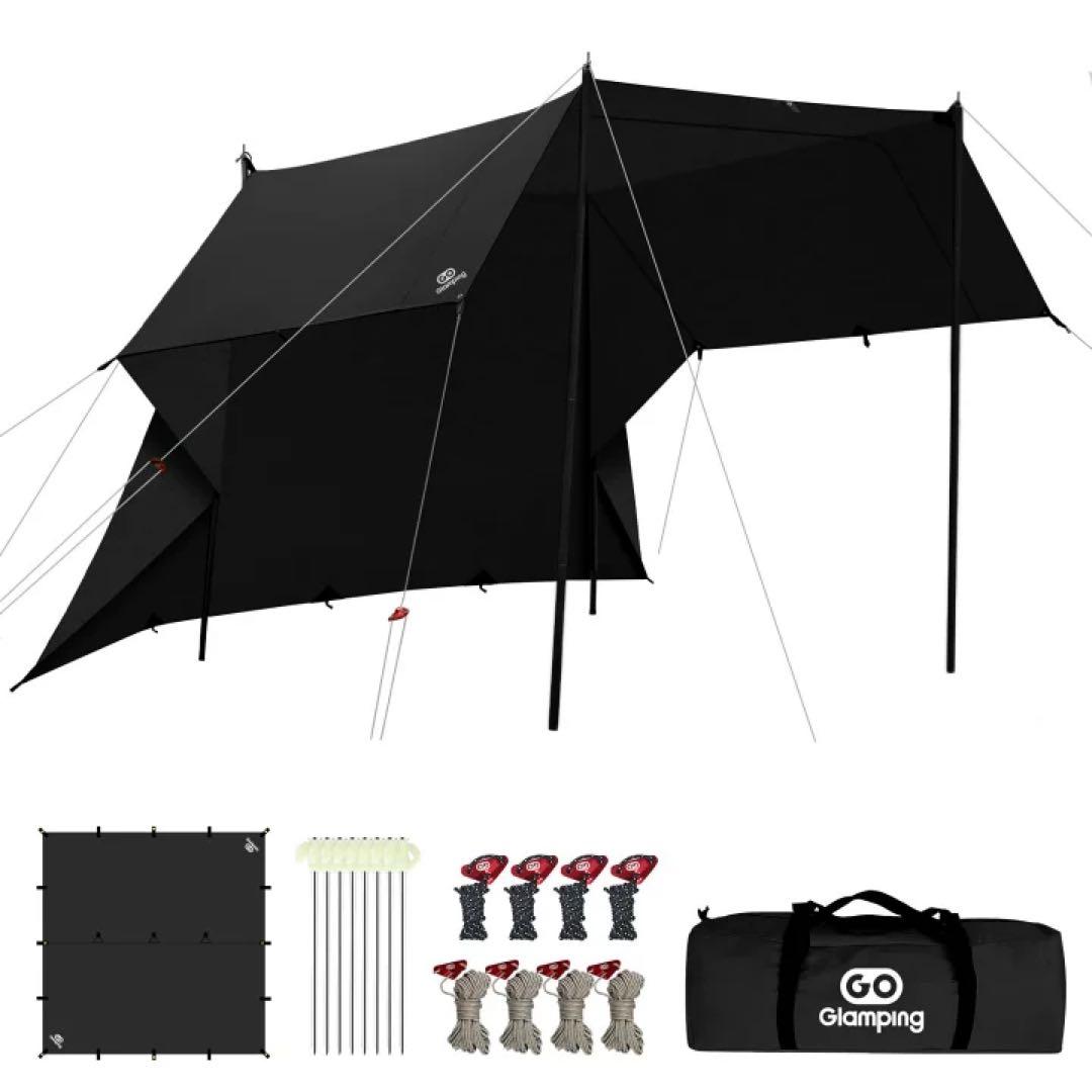 GOGlamping HENGEN+スクエアタープTC 3.5×3.5 黒