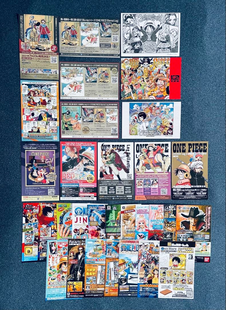 (11) ワンピース　全112巻初版本　帯☆チラシ全巻 ＋ おまけ