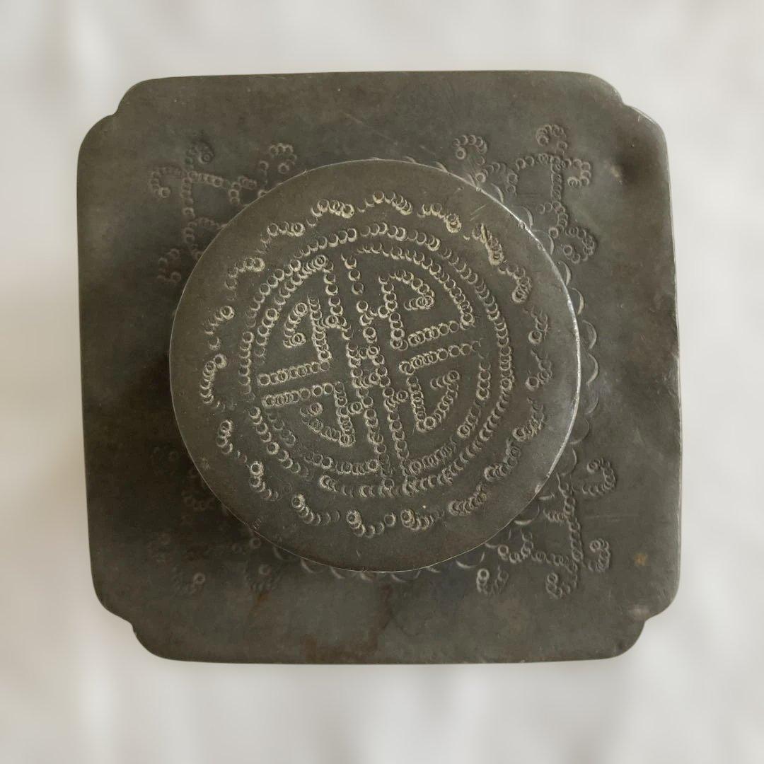 お茶道具 茶入れ 茶壷 光大正金玉市天順制 古錫 中国美術