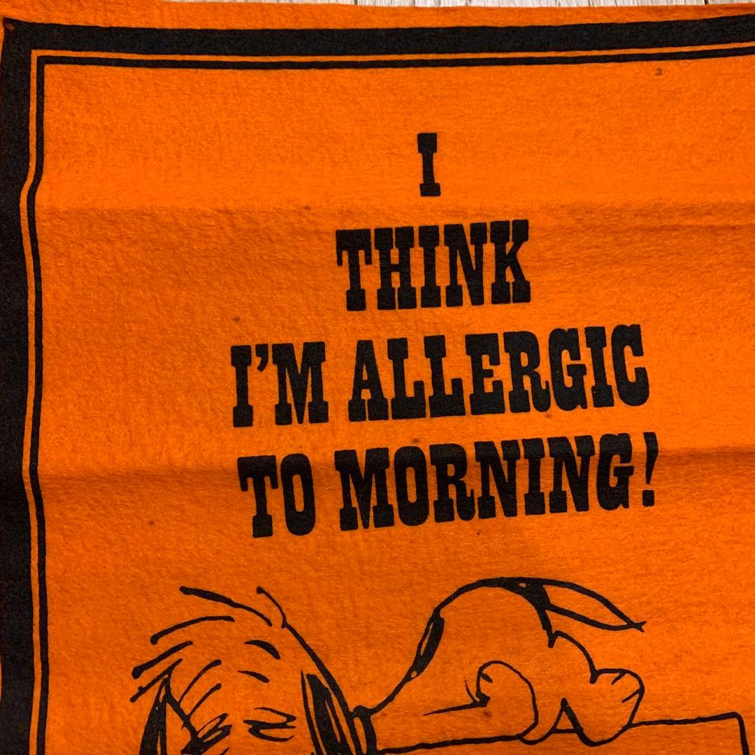 70's スヌーピー フェルトバナー ペナント オレンジ ピーナッツ