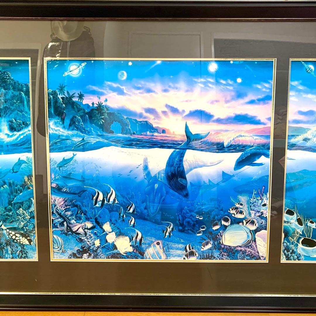 クリスチャンラッセン（Lassen） 直筆サイン入り版画 海洋生物 91/135