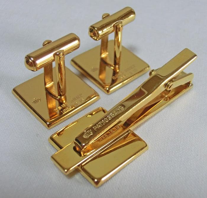 ☆海上自衛隊☆象嵌☆獅子の証し☆タイピン☆カフス☆未使用☆共箱付き☆