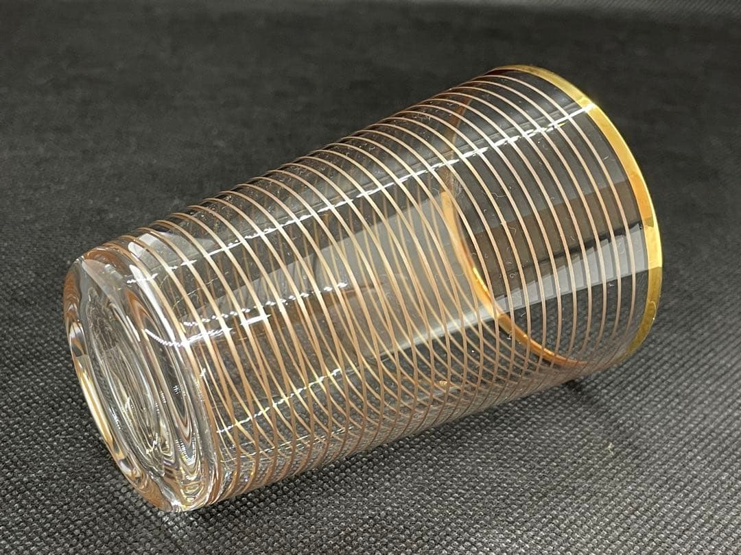 【洋食器】オールドバカラ風　金線ガラスコップ