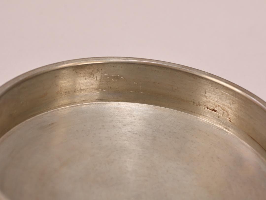 BK401　茶葉罐 蔵六居造 錫刻人物詩文図巨大茶心壺 茶筒 茶入 茶壷 茶道具