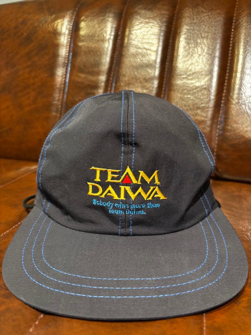 希少ヴィンテージTEAM DAIWAキャップチームダイワフィッシングストラップ付