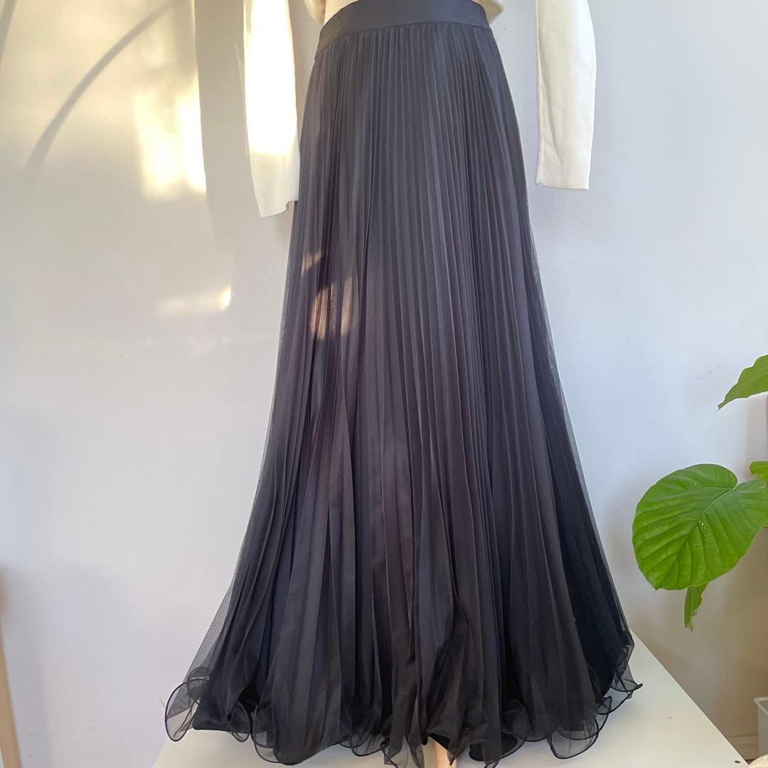 チャコット製ロイヤルダンス　エレガントプリーツスカート　ウエストゴム入り裏地つき