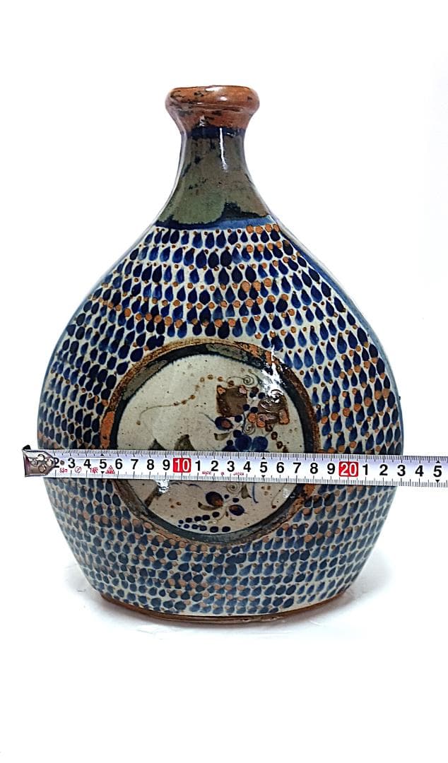 トナラ焼　フォークアート　民族　花瓶　フラワーベース　メキシコ