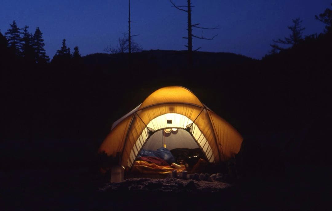 ノースフェイス　テント　4〜5人　フライシート色移りあり、当時の設営画像有り