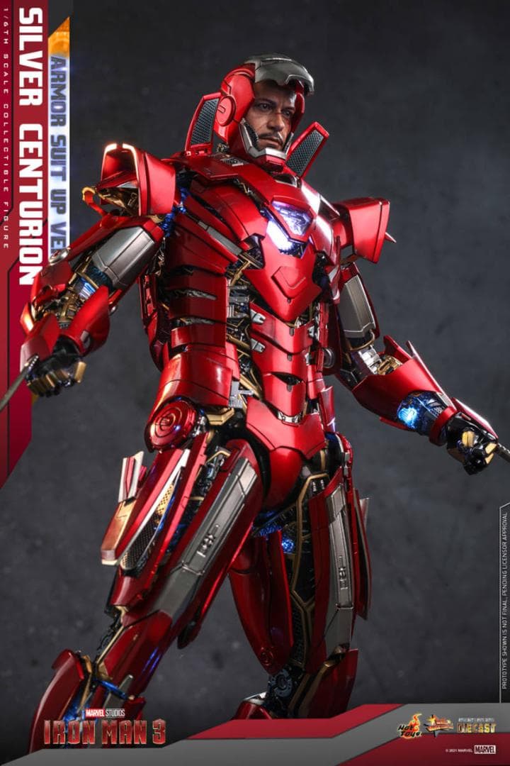 ホットトイズ 1/6 アイアンマン 3シルバー・センチュリオンMMS618D43