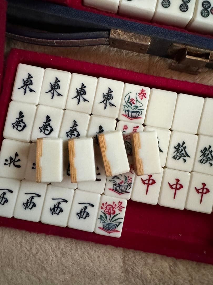 高級麻雀牌 一式　背竹牌