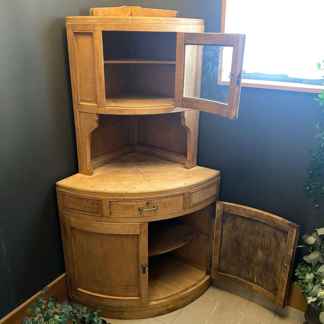 アンティーク家具　コーナー家具　水屋家具