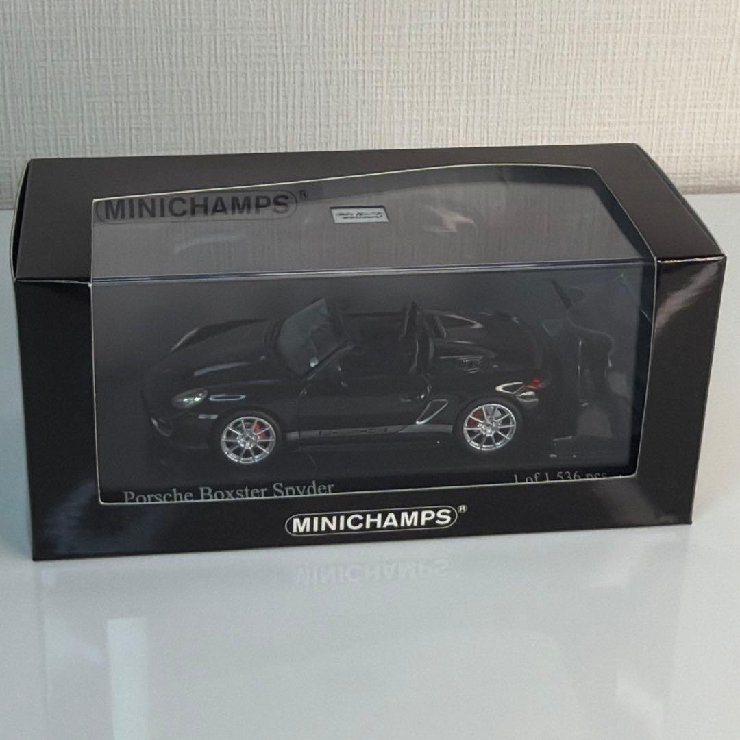 ミニカー Porsche Boxter Spyder 2010 Black /PMA