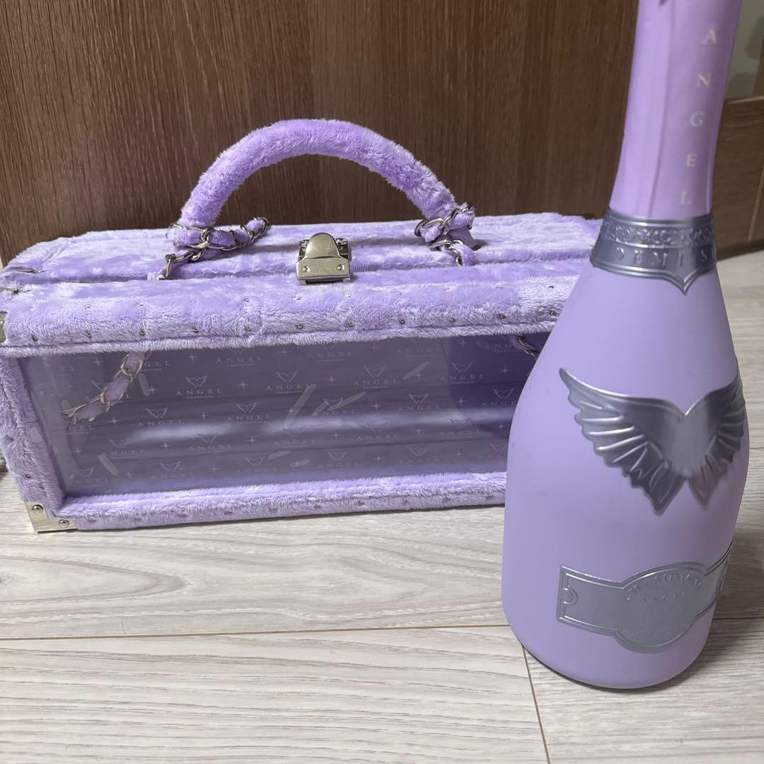 エンジェル ドゥミセック 紫 ハロウィン シャンパン 空き瓶箱セット売り
