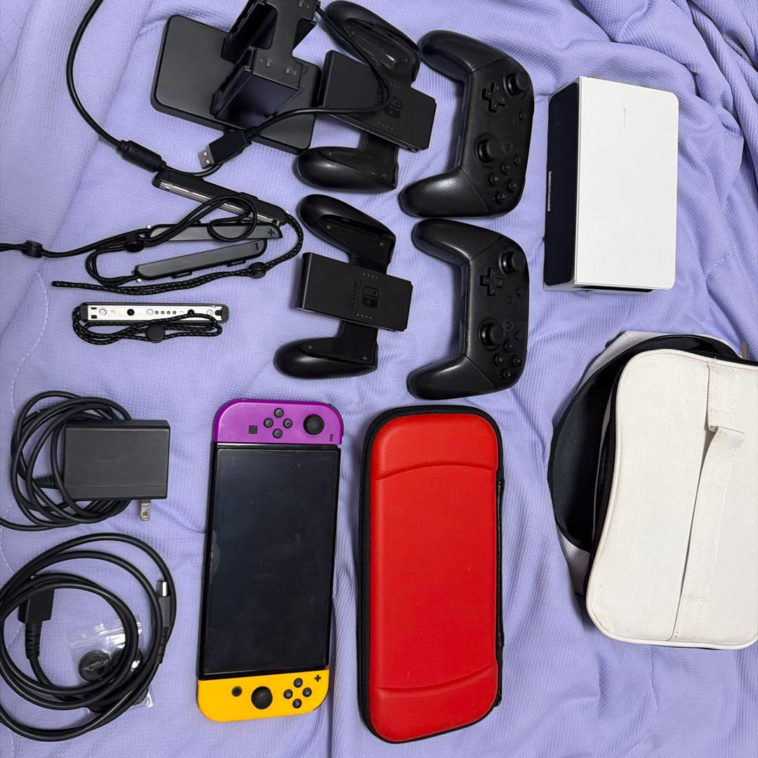 Nintendo Switch 有機EL本体 紫と黄色 Joy-Con