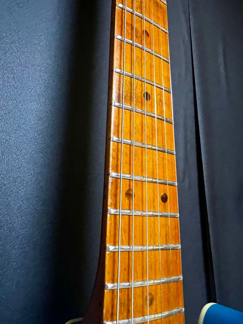 テレキャスタータイプ バインディング エレキギター ライトブルー