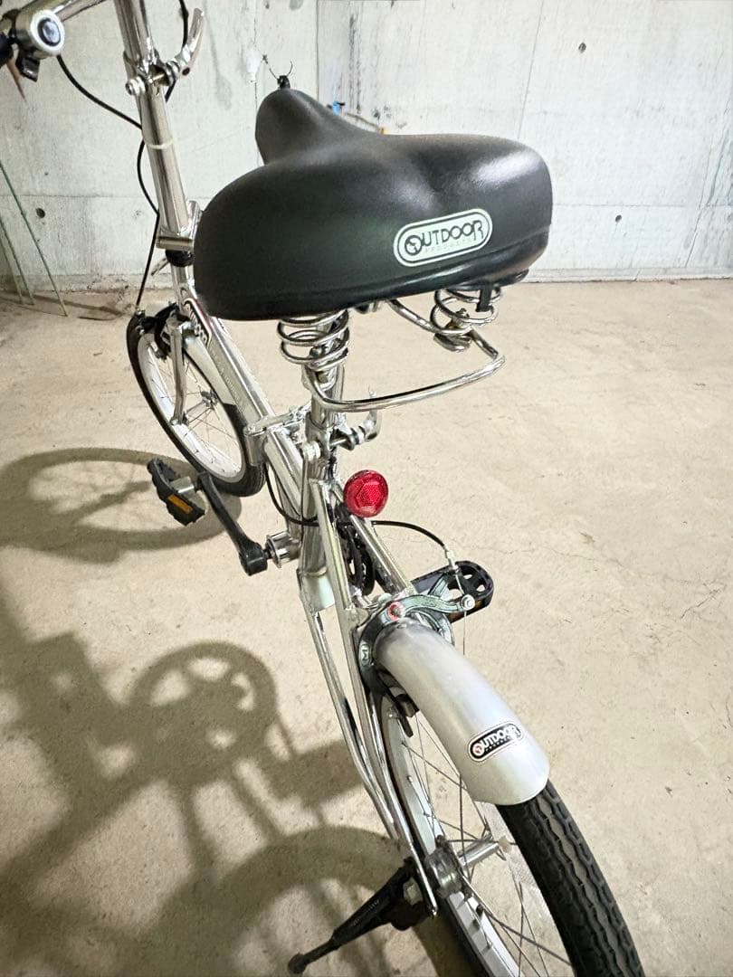 アウトドア 折りたたみ自転車 シルバー