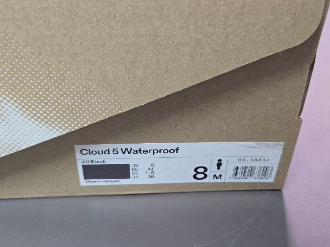 ON CLOUD5 WATERPROOF 　26.0cm