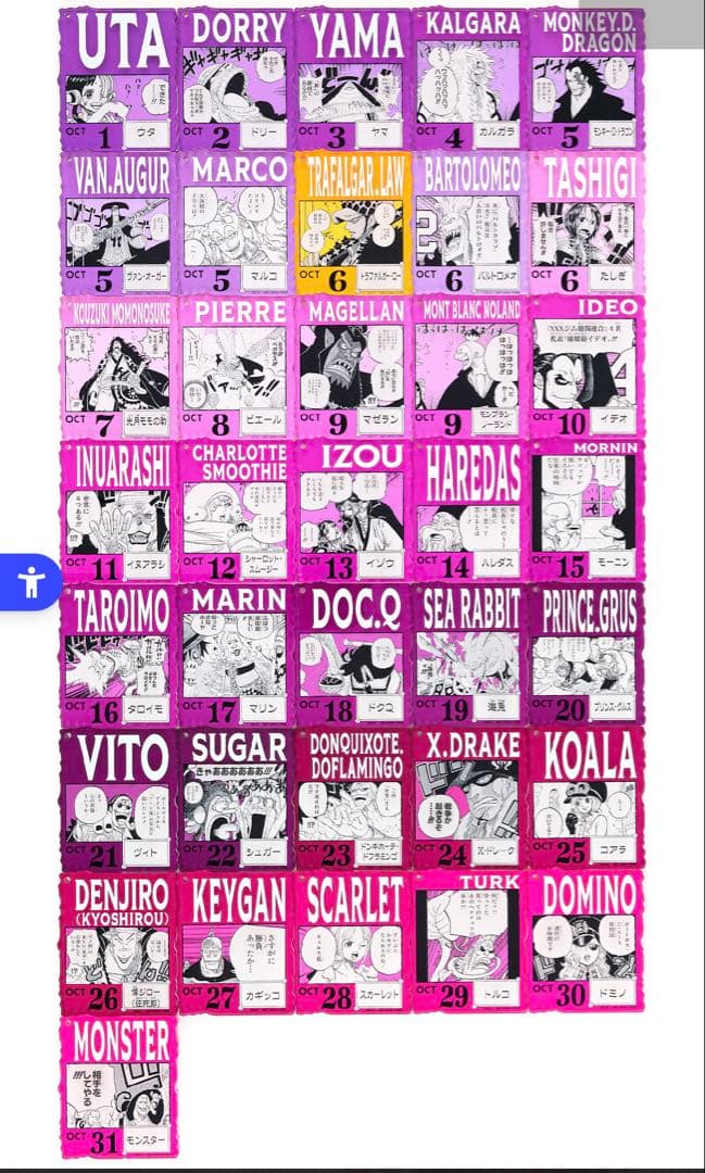 一番くじ ワンピース ベース ショップ　アクリルブロックチャーム 10個セット