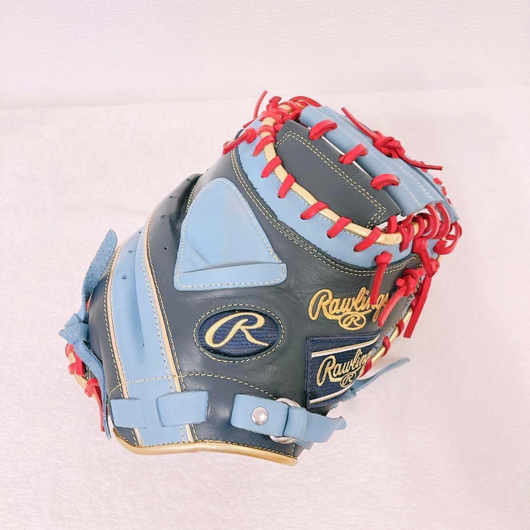 即戦力❣️ 型付き 美品 キャッチャーミット 右投げ 革 オリジナル かっこいい★