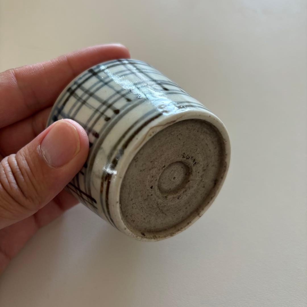 猪口　蕎麦猪口　幕末　格子文　井桁文　5客セット