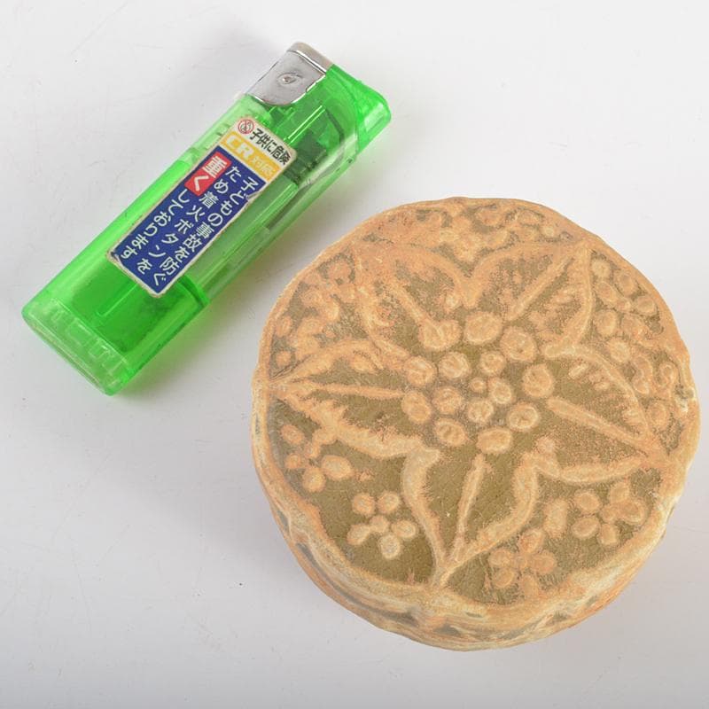 中国　越州窯青磁　花文　蓋物　盒子　N　7292E