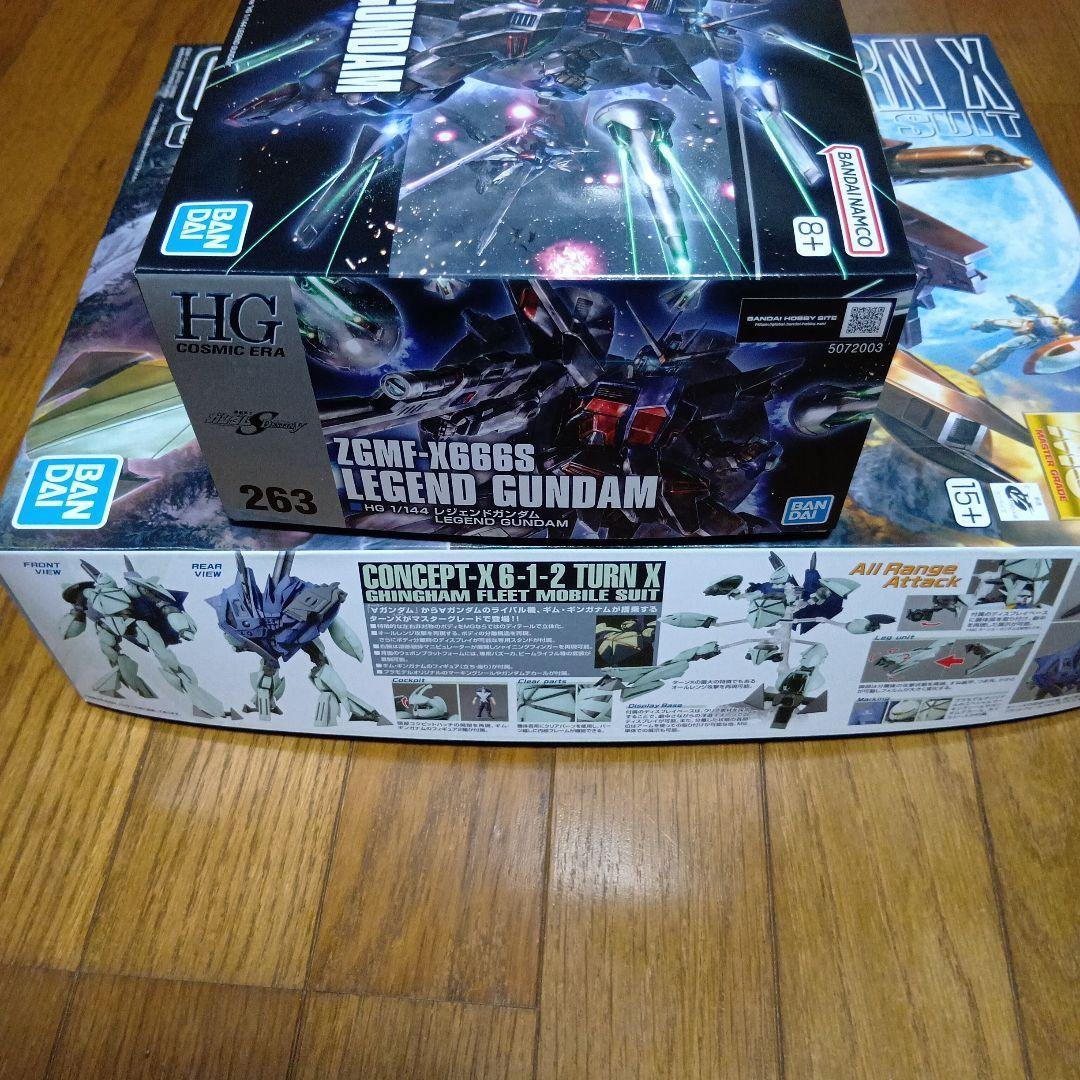 新品　MGギンガナム「ターンX」1/100、HGレジェンドガンダム1/144