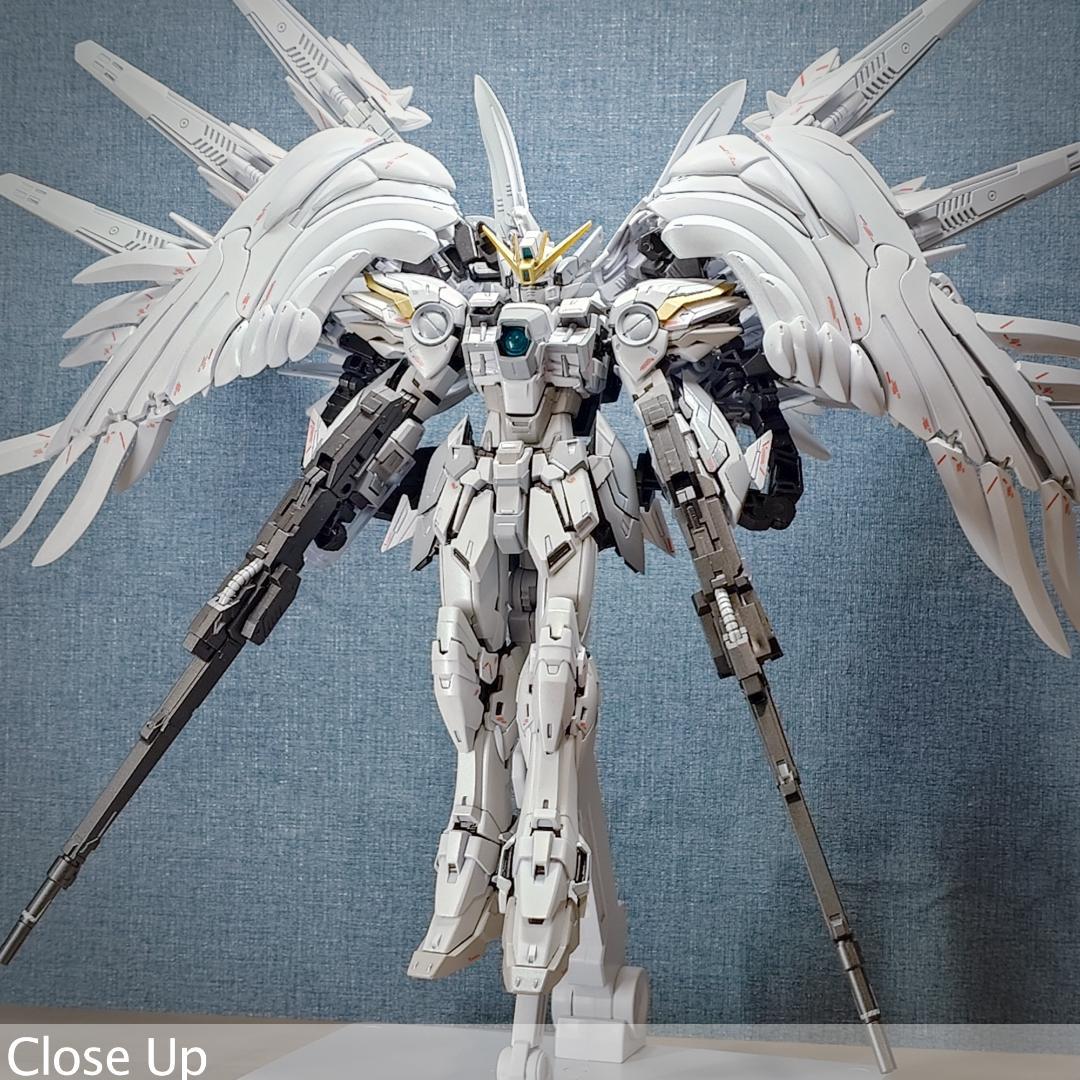MG ウイングガンダムゼロ \" white カスタム\" パール塗装完成品