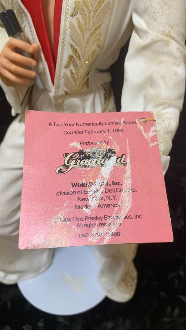 エルヴィスプレスリースーパーゴールド・エルヴィス限定版 1984年ワールドドール