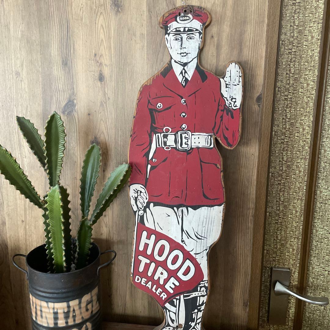 Hood Tire Dealer ヴィンテージ看板　木製看板