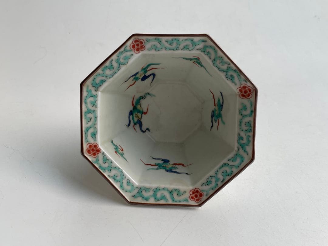 骨董　アンティーク　柿右衛門　竹に雀　八角　小鉢　向付　蕎麦猪口　カップ