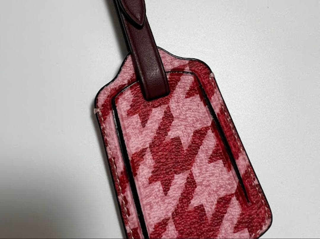【正規品】Coach コーチ ラゲッジタグ 千鳥格子柄 荷物タグ