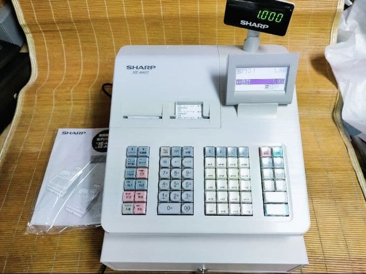 シャープレジスター　XE-A407　PC連携売上管理　上位機種　444123