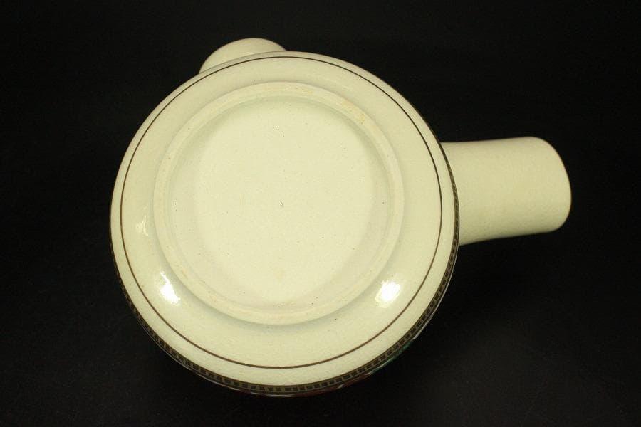 九谷焼 御香茶器 急須 碗 色絵 金彩 錦泉作 木箱付(メ1333)