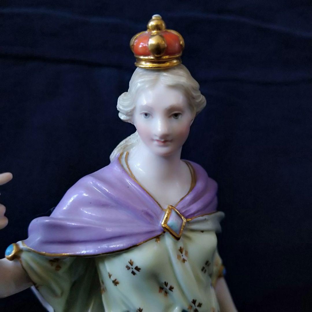 ✤1924年以前マイセン(Meissen)フィギュリン✤『女王とライオン』✤