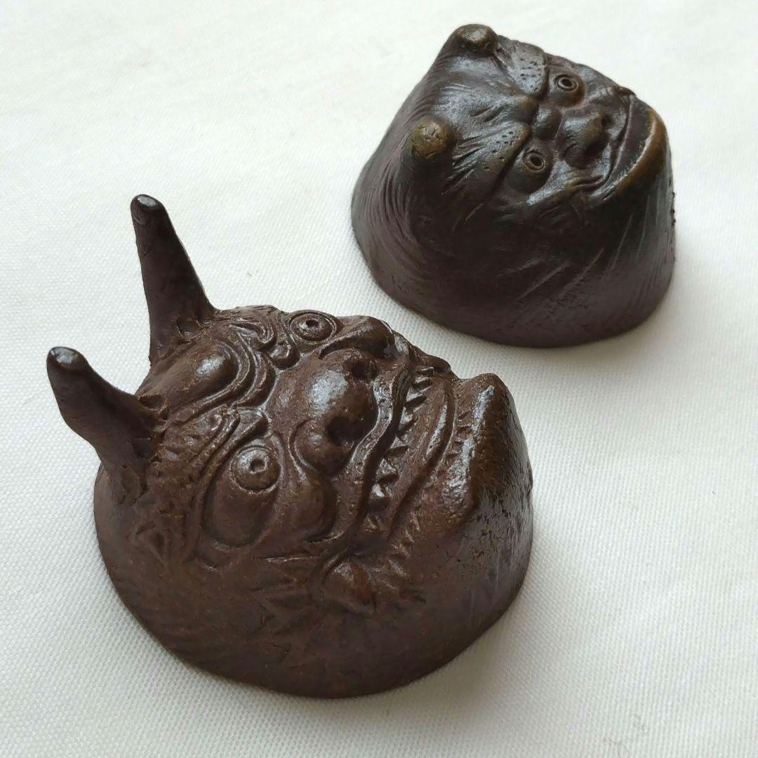 備前焼　木村玉舟　鬼面　ぐい呑み