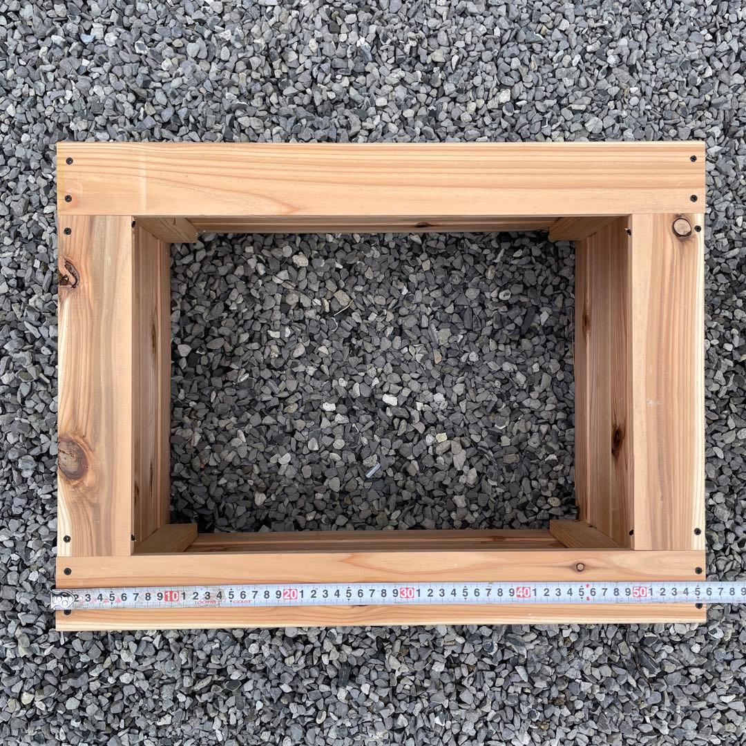 タライ 36L 木枠 低床セットメダカ 100％天然塗料 水槽 杉羽目板