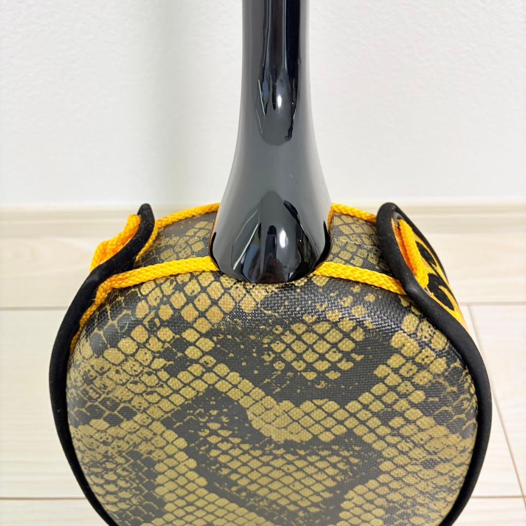 美品 三味線 蛇皮合皮