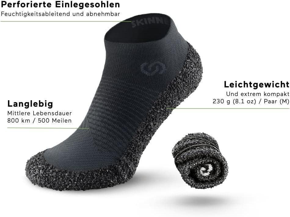 [Skinners] スキナー2.0|ミニマリスト裸足ソックス　カーマイン　27