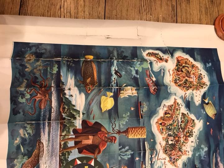 1950 ハワイ　ポスター　ドール　ヴィンテージ