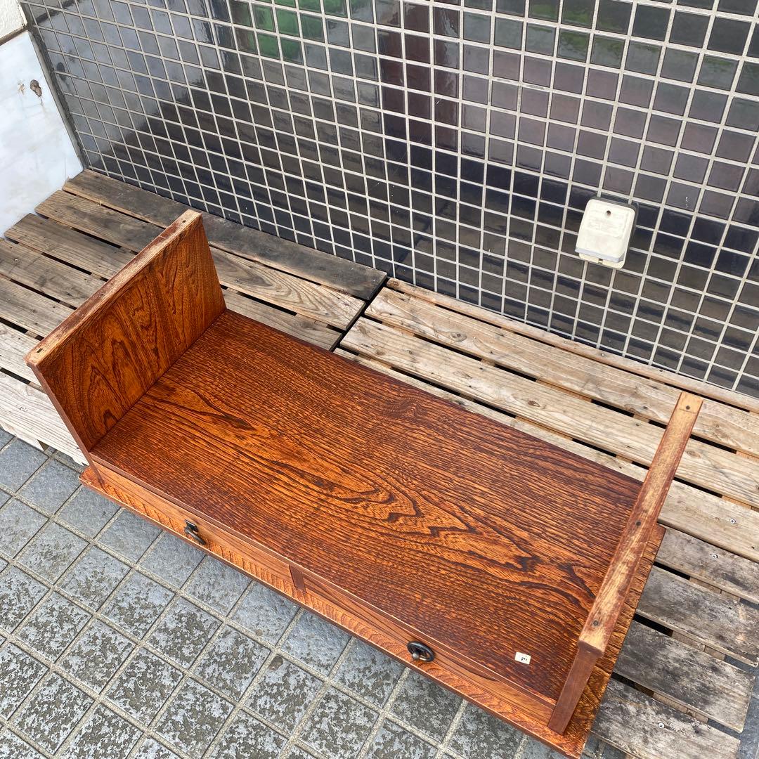 時代物 文机 木製 ローテーブル インテリア 古家具 昭和レトロ 木目 二杯